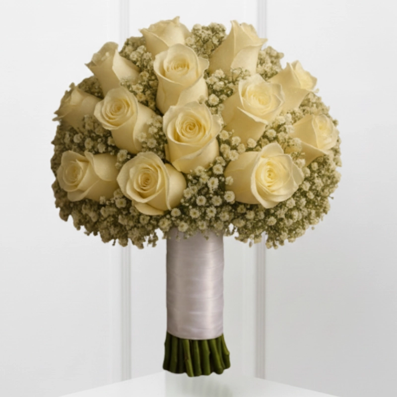 Bridal White Hand Tied Bouquet